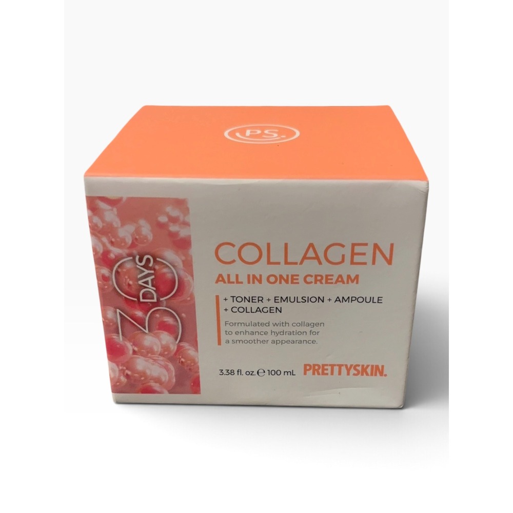 PrettySkin 30 Days Collagen All One Cream 100ml Toner Emulsion Ampoule K-Beauty